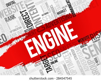 ENGINE word cloud, business concept