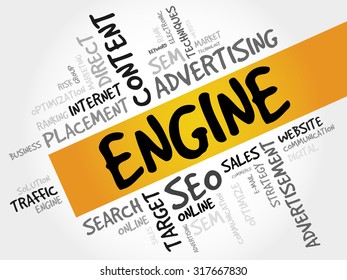 ENGINE word cloud, business concept