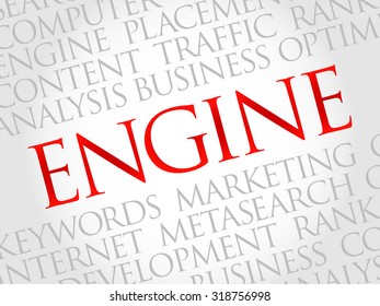 ENGINE word cloud, business concept
