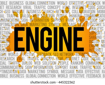 ENGINE word cloud collage, business concept background