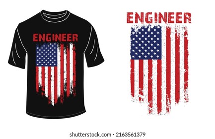 Engineer 4th Of July Flag Design