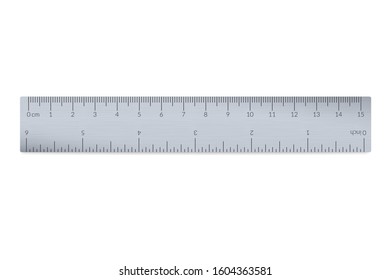 Engineer or architect aluminium drafting ruler with an imperial and a metric units scale