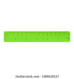 Engineer or architect plastic drafting ruler with an imperial and a metric units scale