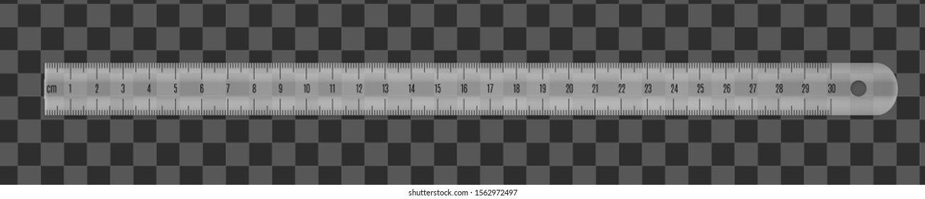 Engineer or architect plastic drafting ruler with a metric units scale