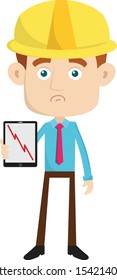 Engineer Builder Architect - Presenting Loss Graph on Tablet