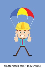 Engineer Builder Architect - Successful Landing with Parachute