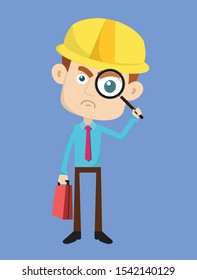 Engineer Builder Architect - Watching with Magnifier