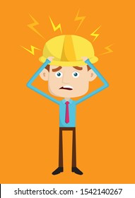 Engineer Builder Architect - with Worried Face