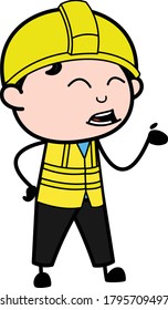 Engineer Cartoon Arguing Vector Character Design Illustration
