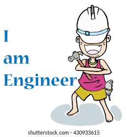 engineer cartoon vector character