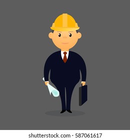 Engineer cartoon vector illustrator