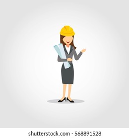 Engineer Character Design Vector.