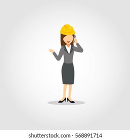 Engineer Character Design Vector.
