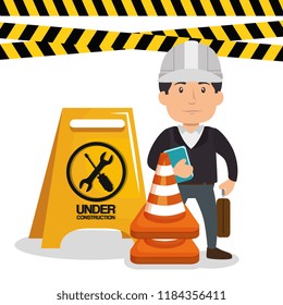 engineer character working icon