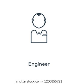 Engineer concept line icon. Linear Engineer concept outline symbol design. This simple element illustration can be used for web and mobile UI/UX.