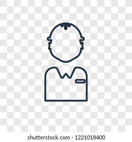 Engineer concept vector linear icon isolated on transparent background, Engineer concept transparency concept in outline style