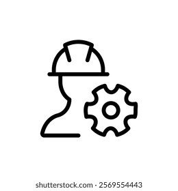 Engineer config icon Thin vector set