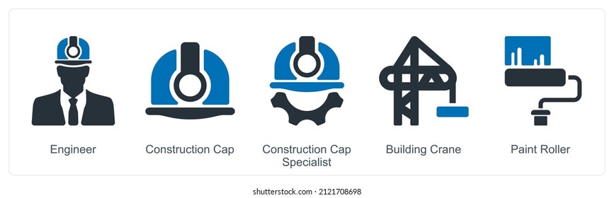 Engineer And Construction Cap Icon Concept