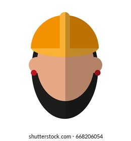 engineer construction or factory worker icon image 