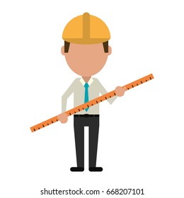engineer construction or factory worker icon image 