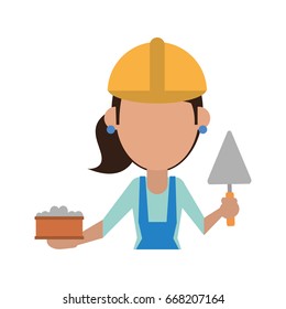 engineer construction or factory worker icon image 
