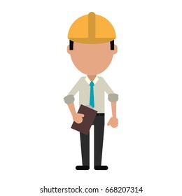 engineer construction or factory worker icon image 