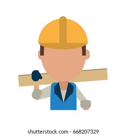 engineer construction or factory worker icon image 