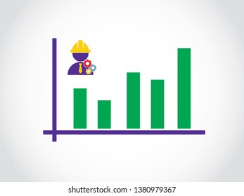 Engineer Construction Jobs Fluctuate Graph Bar