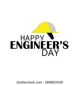 Día del ingeniero con casco ,ilustración vectorial