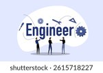 engineer day illustration vector design for day of engineer event vector