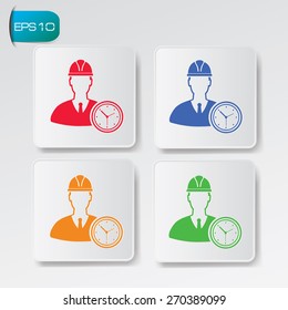 Engineer design on buttons background