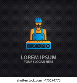 Engineer design on dark background,vector