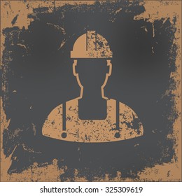 Engineer design on old paper background, vector