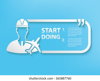 
Engineer Design and text box,vector