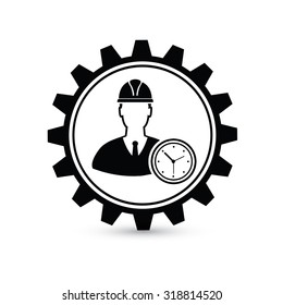Engineer design,gear concept on white background,clean vector