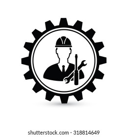 Engineer design,gear concept on white background,clean vector