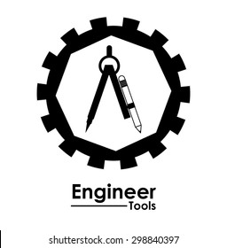 Engineer digital design, vector illustration eps 10