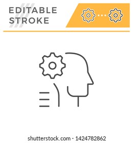 Engineer editable stroke line icon