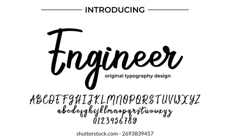 Engineer - Elegant Script Font for Smooth Handwritten Design and Creative Typography