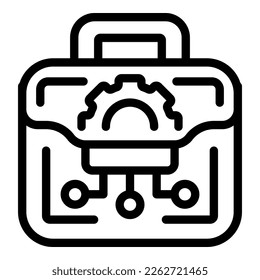Engineer factory tool icon outline vector. Industry machine. Worker belt