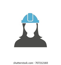 engineer female user icon