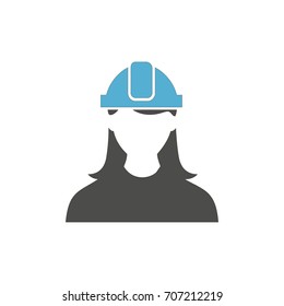 engineer female user icon
