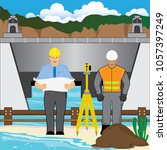 engineer and foreman who work hard every day for build dam