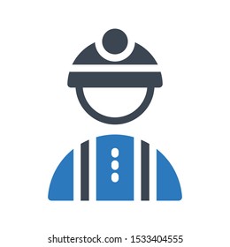 engineer glyph color vector icon