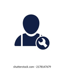 engineer glyph icon design vector image
