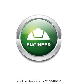 Engineer Green Vector Icon Button
