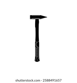 Engineer Hammer black fill icon vector illustration. Modern hand tool in trendy style. Editable graphic resources for many purposes.