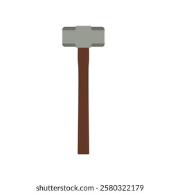 engineer hammer flat icon illustration color
