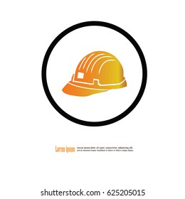 Engineer hat.hard hat icon.vector illustration.