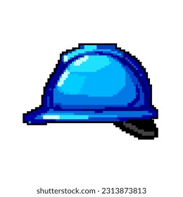 engineer helmet builder game pixel art retro vector. bit engineer helmet builder. old vintage illustration